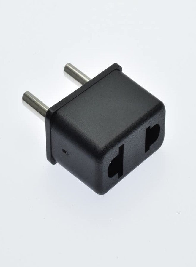 fdealz [ 2 Pieces ] Plug Converter Adaptor (EU Male - US Female) Plug Adapter for USA Flat to Europe Round Pin - Image 3